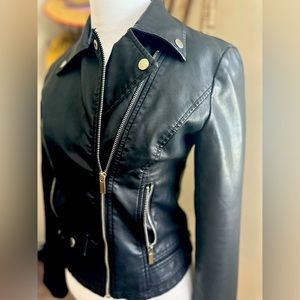 Faux leather jacket